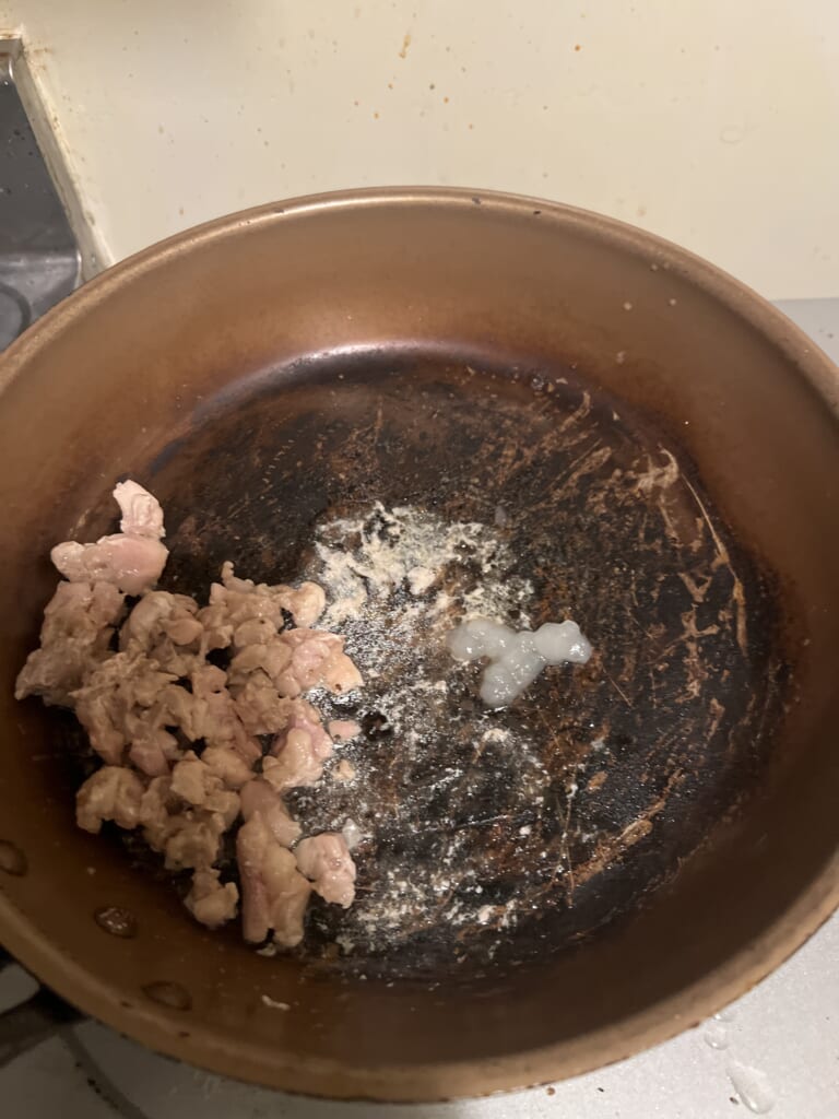 キャベツお鶏肉のオイルパスタの工程4写真