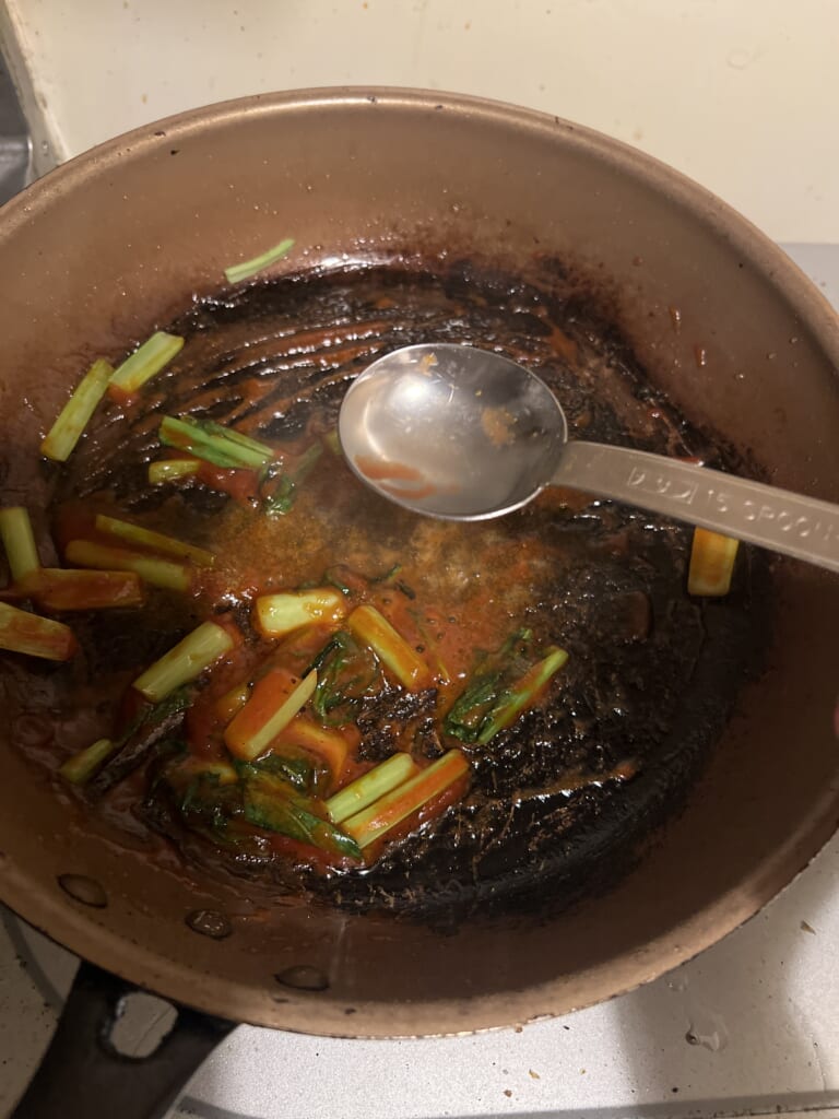 小松菜のカレーケチャップパスタの工程7写真