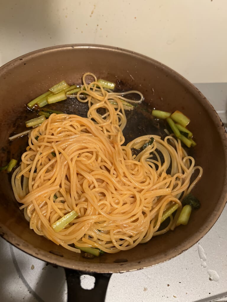 小松菜のカレーケチャップパスタの工程8写真