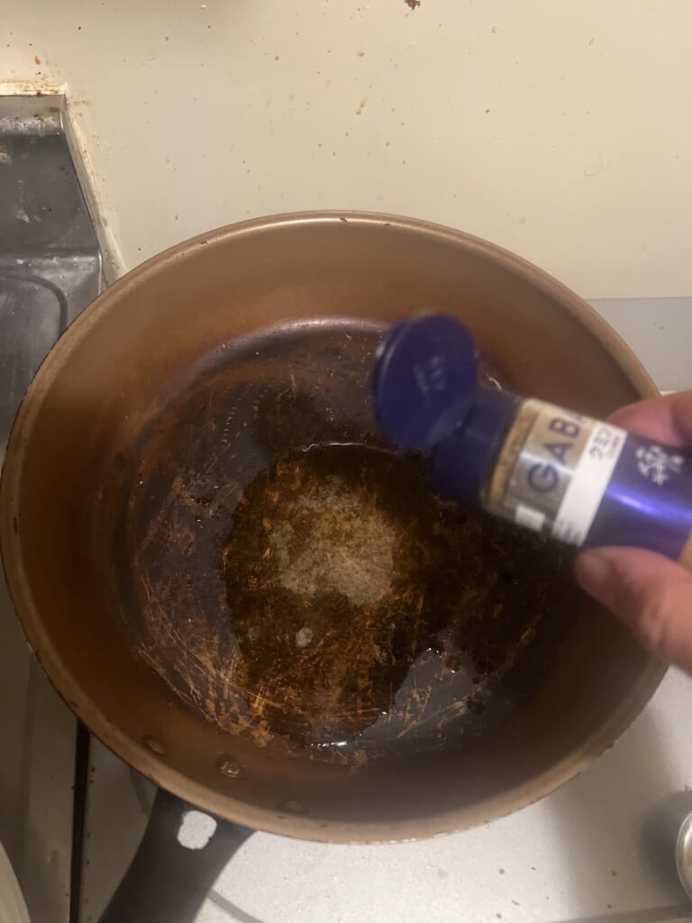 ピーマンのクミン醤油パスタの工程4写真