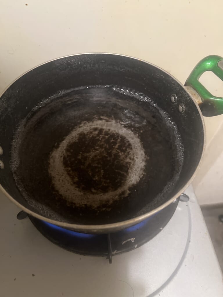 ピーマンのクミン醤油パスタの工程2写真